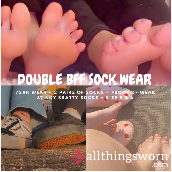 🧦👱🏻‍♀️💁🏻‍♀️ Double 72hr Sock Wear With My Best Friend ♡ 2 Pairs ♡ Size 5 & 6 ♡ To Order ♡ Longer Wears Up To 2 Months Available ♡ FREE UK POSTAGE 🇬🇧 Tracked Worldwide Shipping Available ⚓️