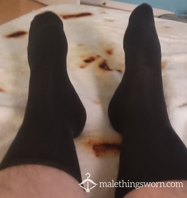 Dress Socks, All Black With Holes