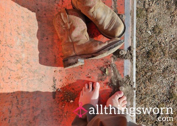 Dusty Old Work Boots