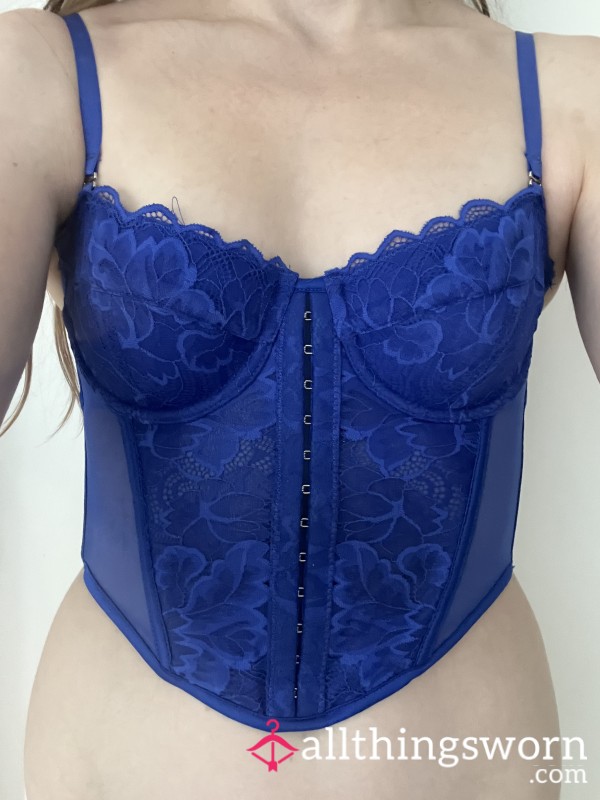 Blue Corset Bra