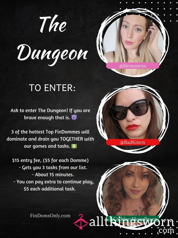 Enter The Dungeon And Be Dominated By 3 Top FinDommes