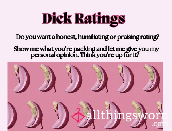 Exclusive D*ck Ratings – Honest, Humiliating & Brutally Fun 😈