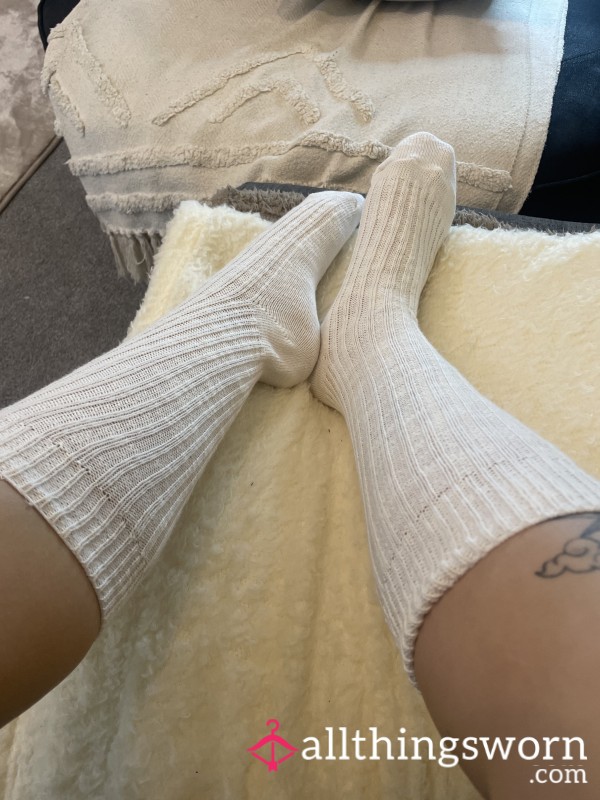 Extra Long White Socks😍