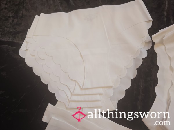 Extra Soft All White Scalloped Cheeky