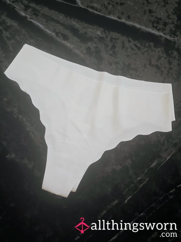 Extra Soft All White Scalloped Thong!