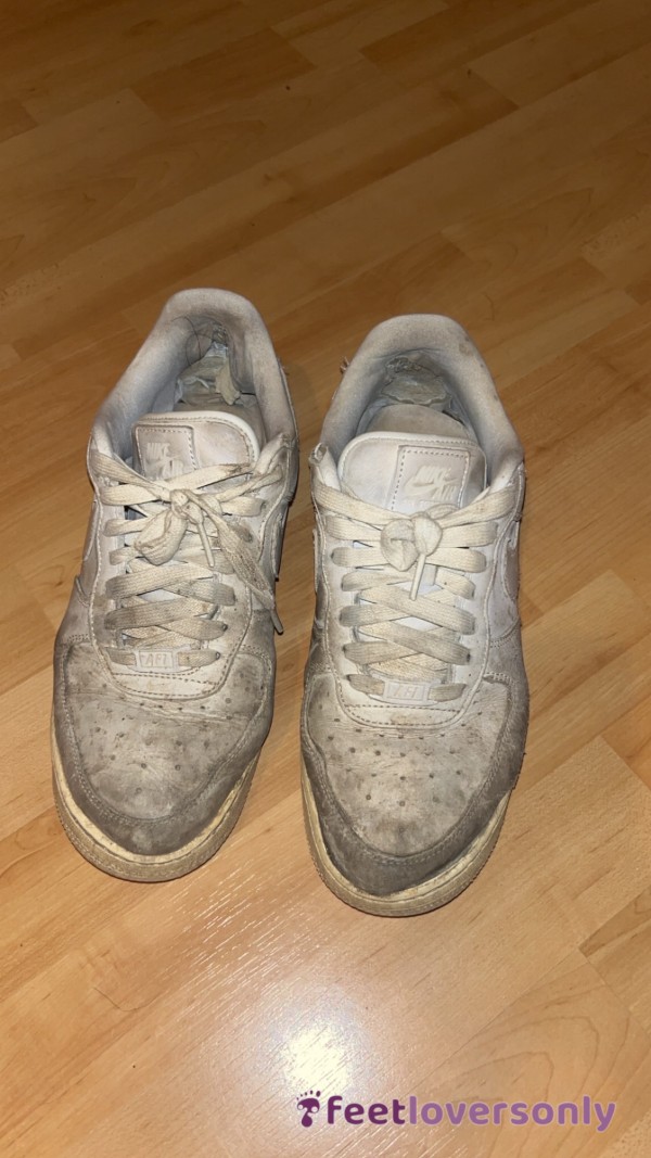 Extremely Beat Up Air Force 1's