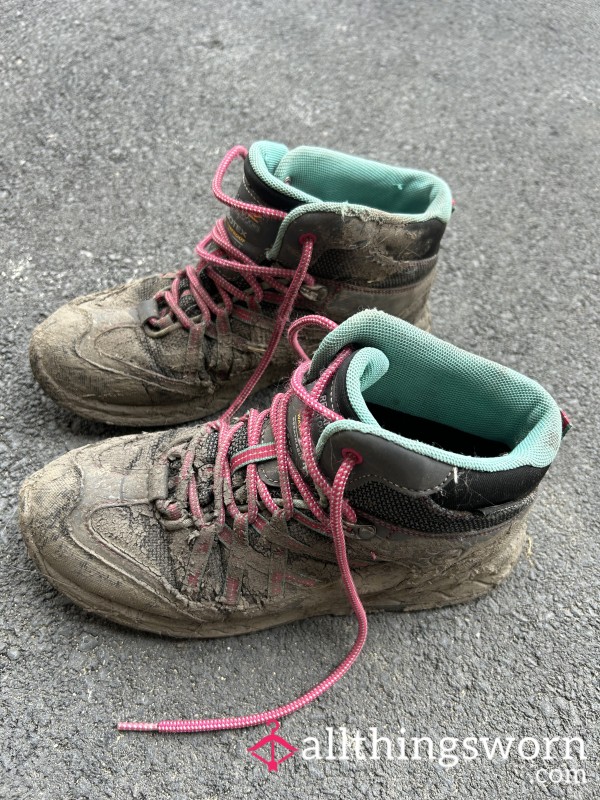 Extremely Muddy Walking Boots