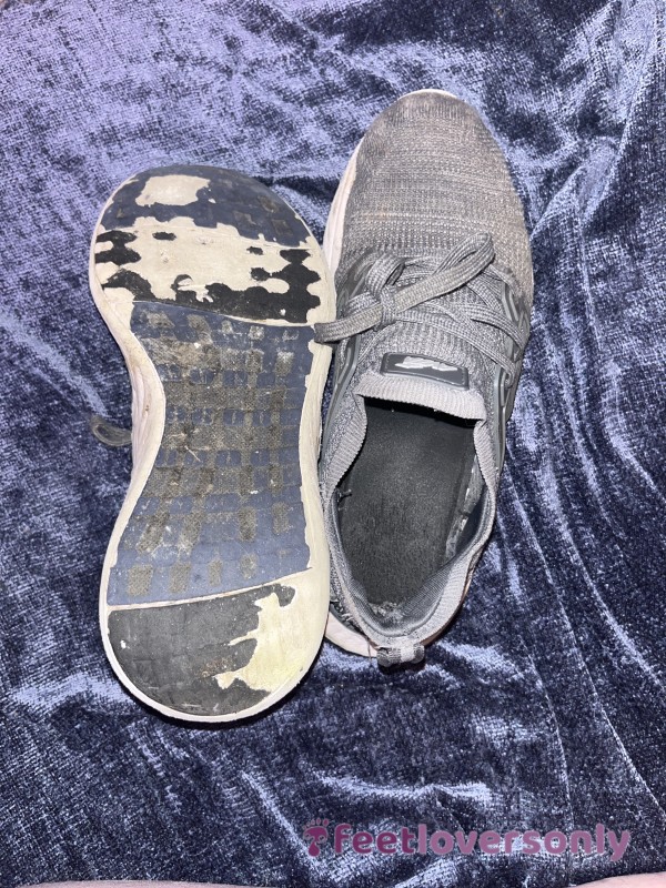 Extremely Well Worn Cloth Sneakers