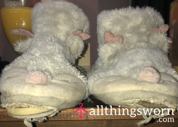 🤫Extremely Well Worn Slippers Worn Everyday🥵