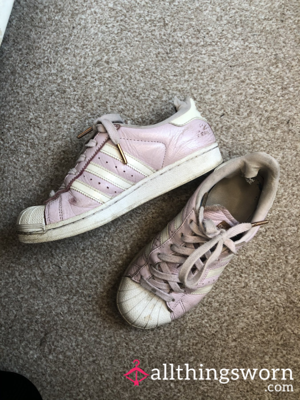 Extremely Worn Adidas Trainers