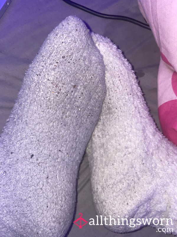 **EXTREMELY** Worn In Fluffy Socks