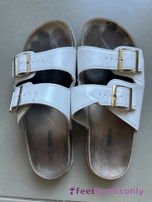 Fake Leather Cheap Sliders Size 8