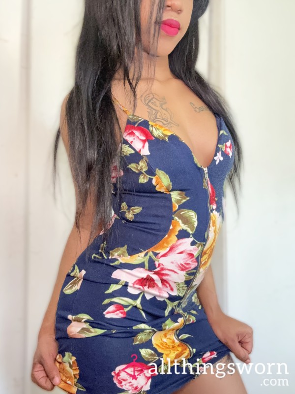 Fancy Flower Tight Dress