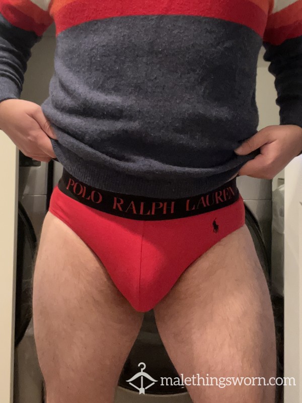 Fancy Red Ralph Lauren Briefs (M)