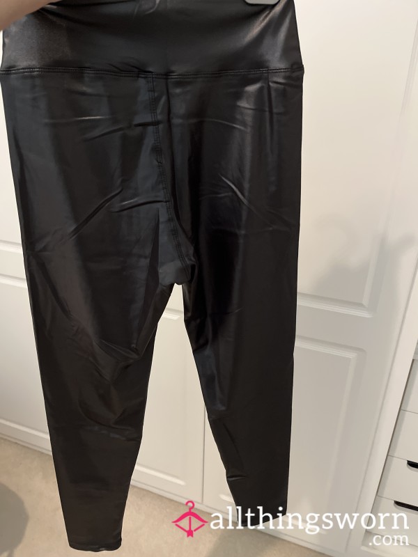 Faux Leather Leggings - 10