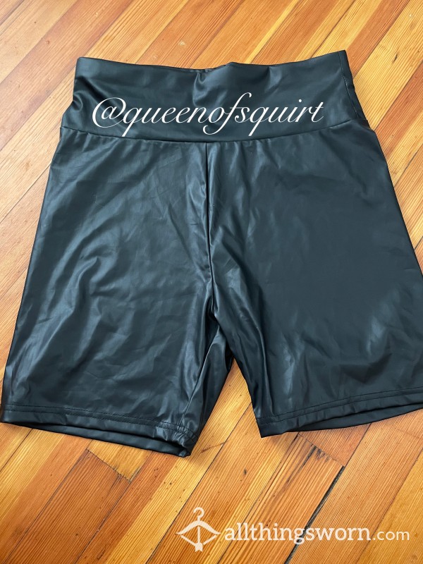 FAUX Leather Shorts, Size L