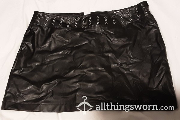 Faux Leather Skirt