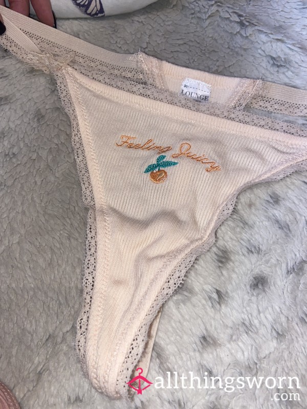 ‘Feeling Juicy🍊’ Thongs- Well Worn