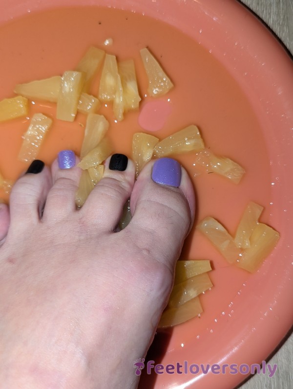 Feet And Pineapple