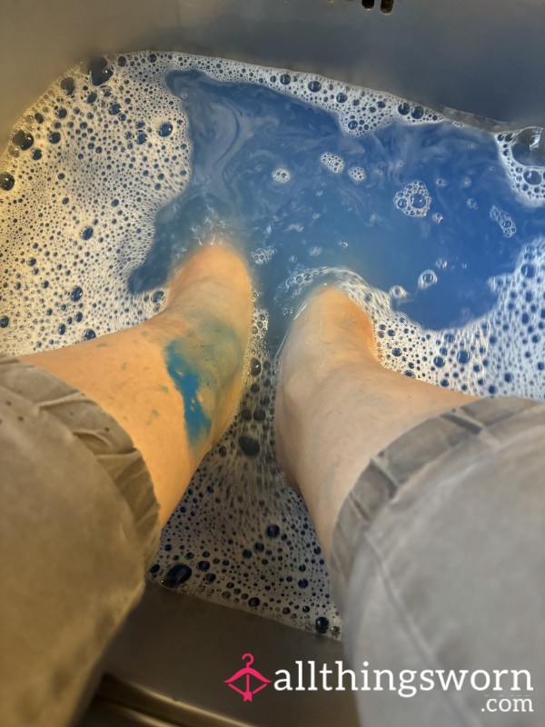 Feet And Water Play