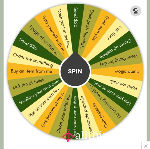 Femdom/ Humiliation Wheel Spin 😈