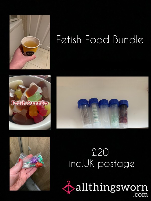 Fetish Food Bundle * Pre Chewed * Foot Gummies * Crushed By Feet * Lollipops