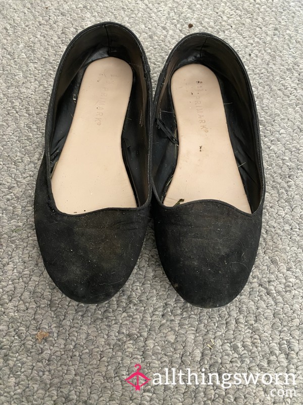 Filthy Black Flats