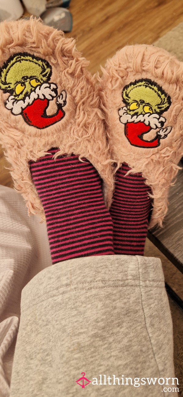 Filthy But Fluffy | GRINCH SLIPPERS