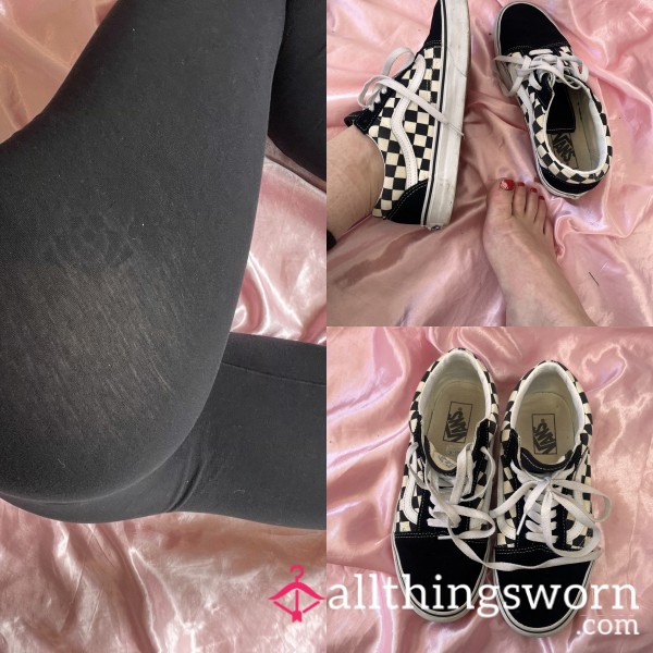 Filthy Checkerboard Vans And Leggings Bundle Deal 👸🏻😜