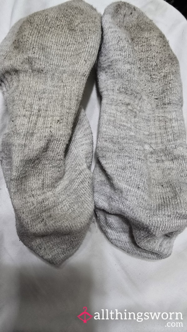 Filthy Grey Reebok Socks