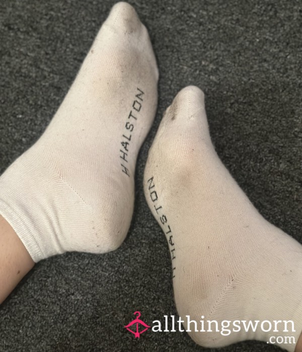 Filthy White Ankle Socks - 24hr Wear - FREE SHIPPING