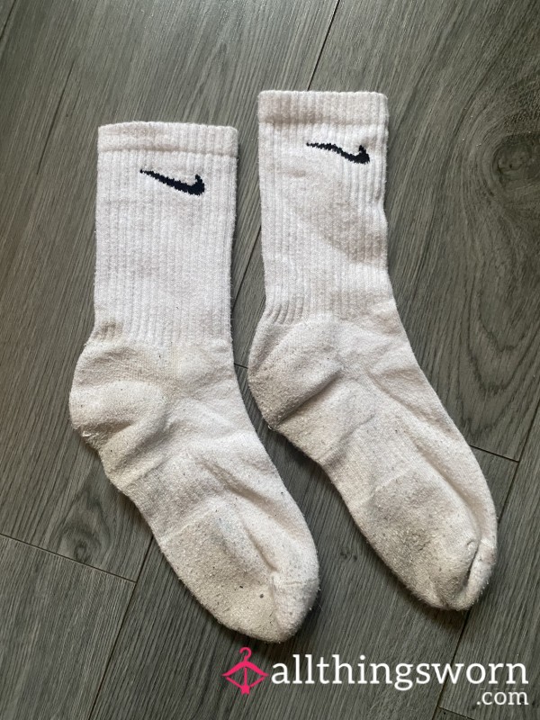 Dirty White Nike Socks