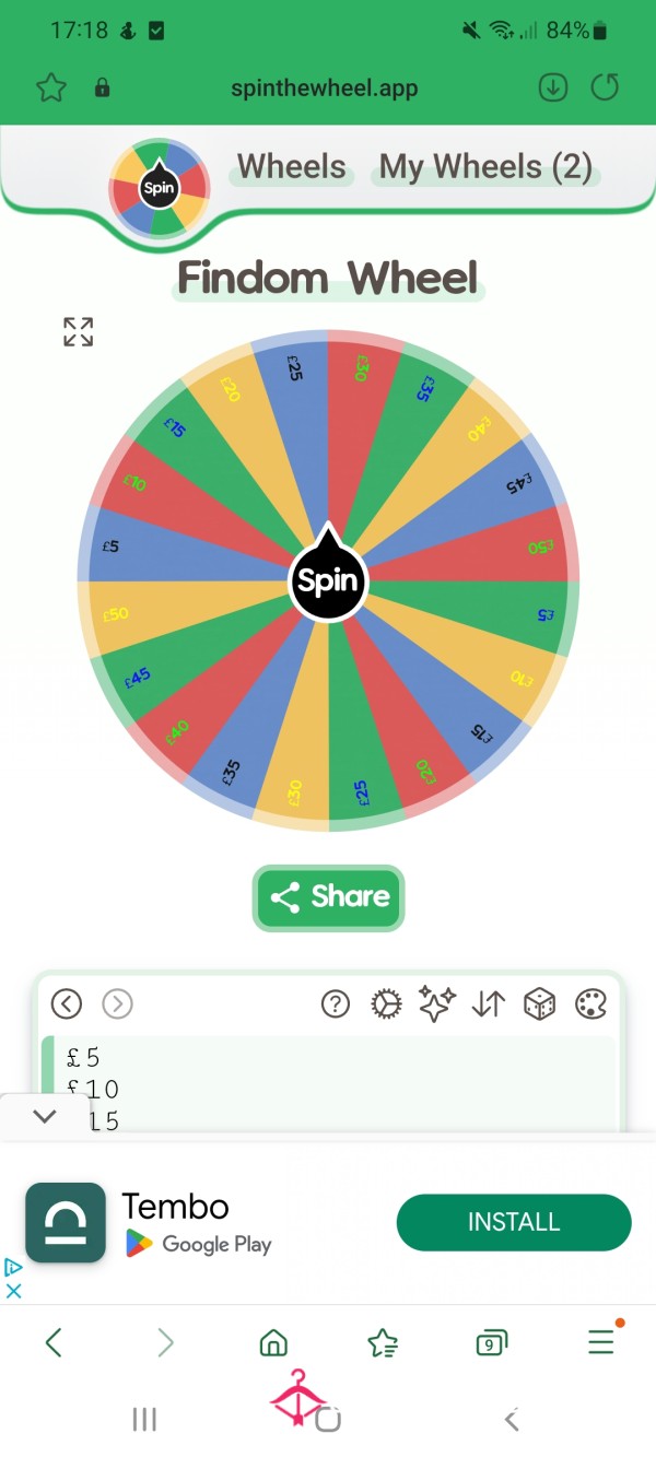 Findom Spin The Wheel