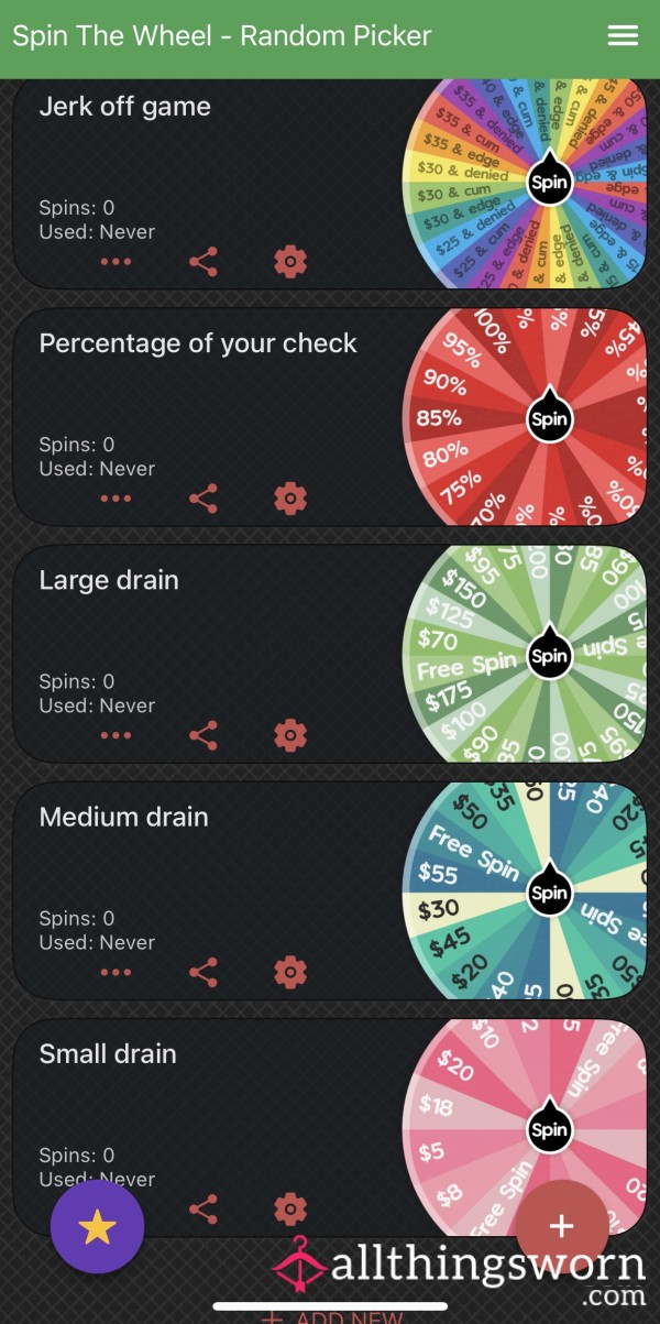 Findom Spin The Wheel