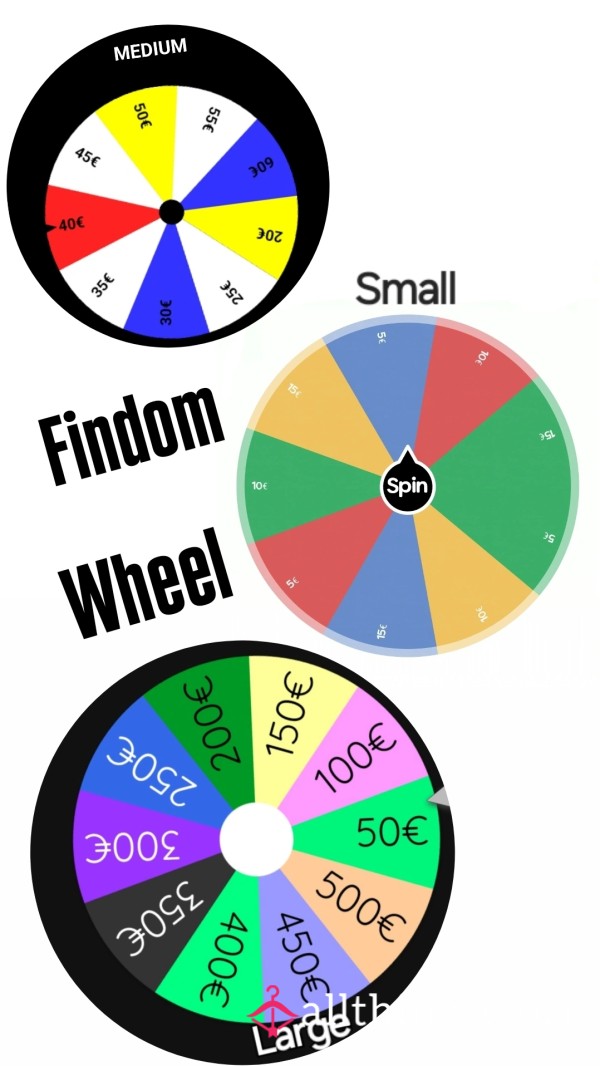 Findom Wheel 🎡 Small Medium Extra-Large