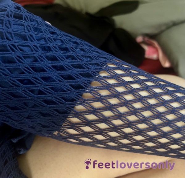 My BLUE Fish-net PANTYHOSE!