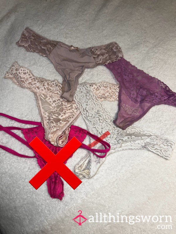 5 Lace Thongs (1 For $30) (3 For $70) ($5 Per Day Extra Wear)