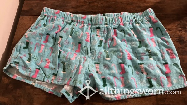 Flannel Christmas Sleep Shorts - Includes US Shipping - Worn To Your Preferences -