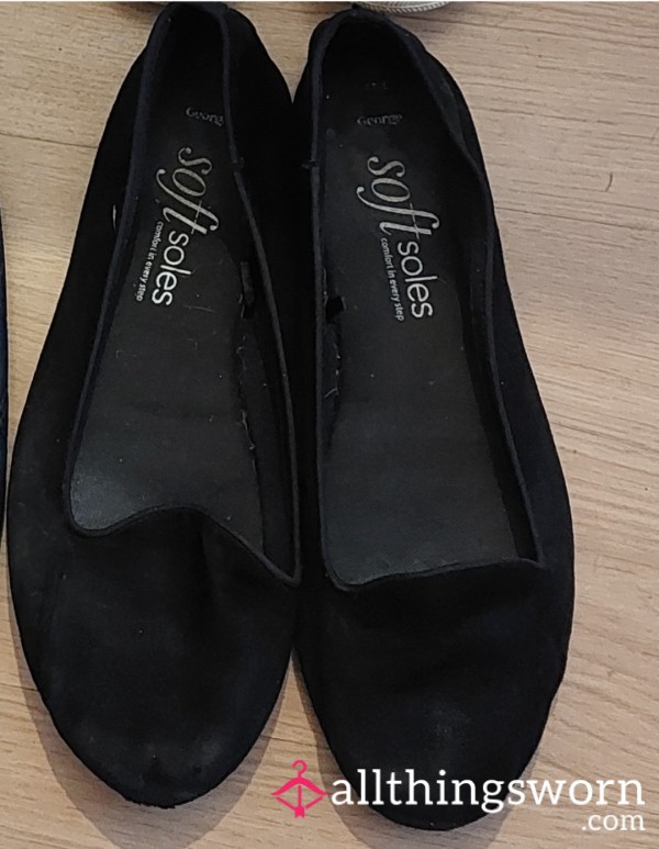 Flat Plain Black Shoes