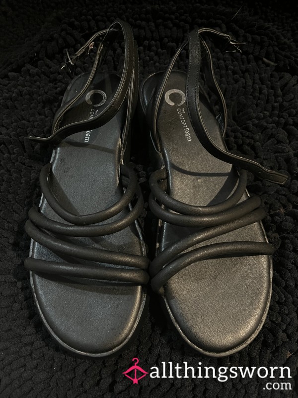 Flat Strappy Sandals Size 7-8