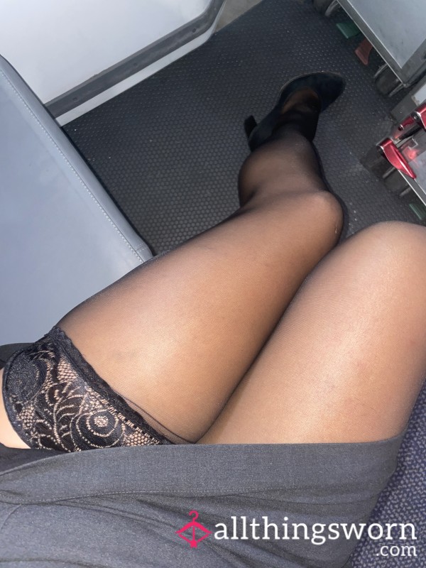 Flight Attendant Well-worn Uniform Stockings