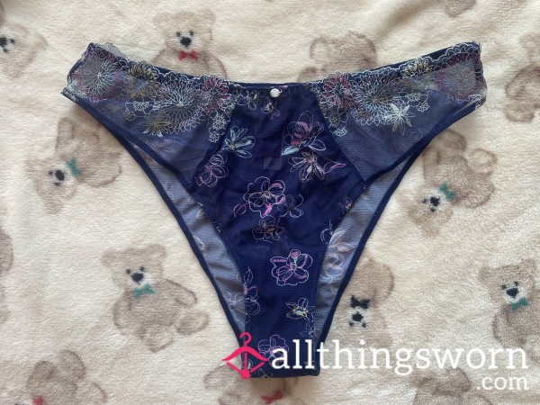 Flor*l Blue High/French Cut Panty