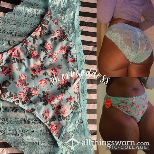 Flor*l Blue Lace Panties