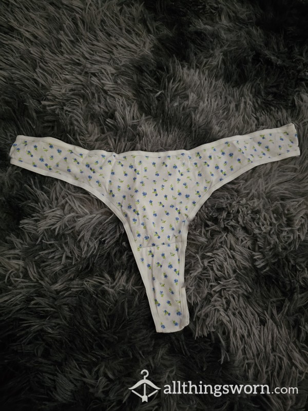 Flor*l Cotton Thong