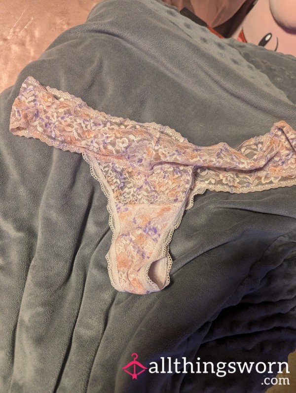 Flor*l Lacy Thong Lots Of Wears