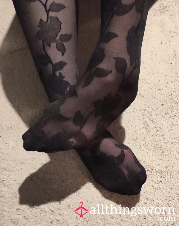 Flor*l Pantyhose