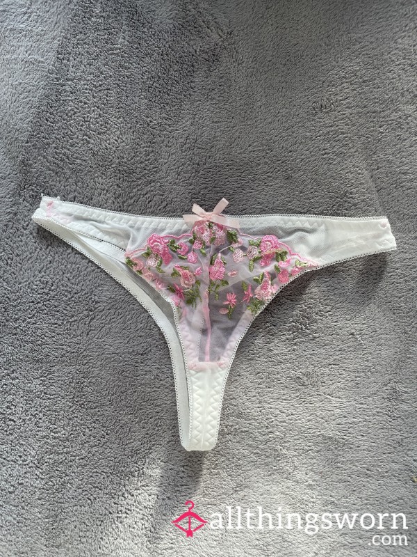 Flor*l Pretty Thong Available For Wear