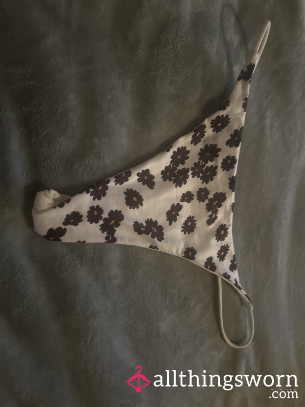 Flower Silky Thong