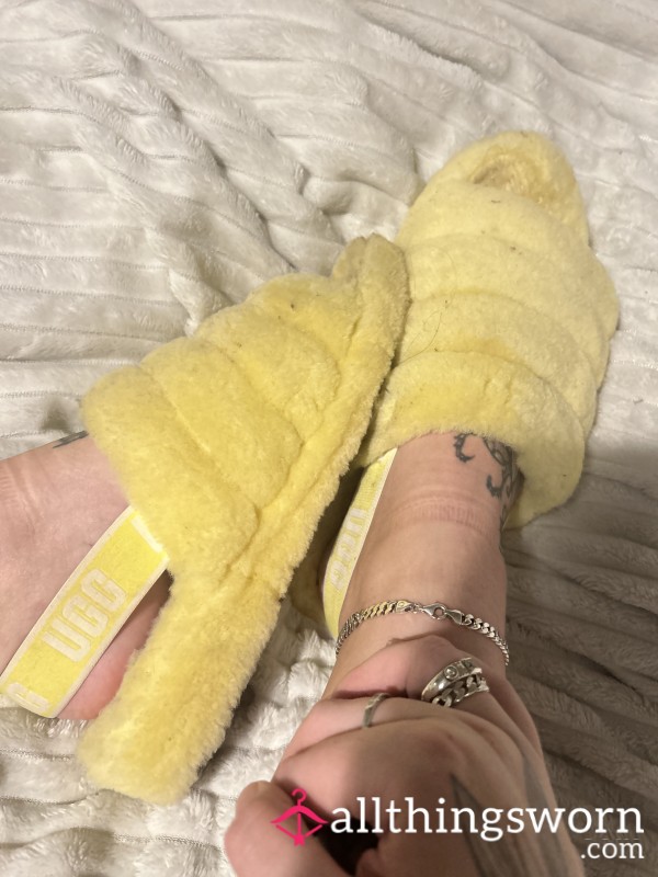 Fluff Yeah Yellow Slippers