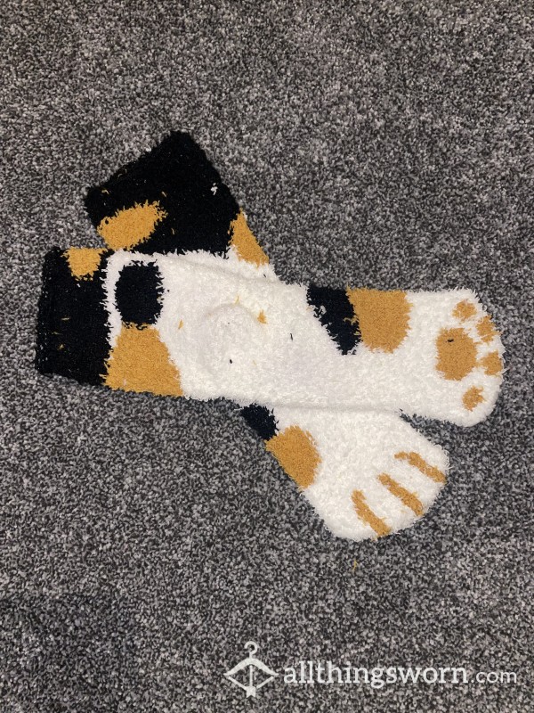 Fluffy Cat Paw Socks. Super Soft. Perfect For Keeping Your Little Guy Warm 😉 2 Day Wear + 1 Workout - £15 😈